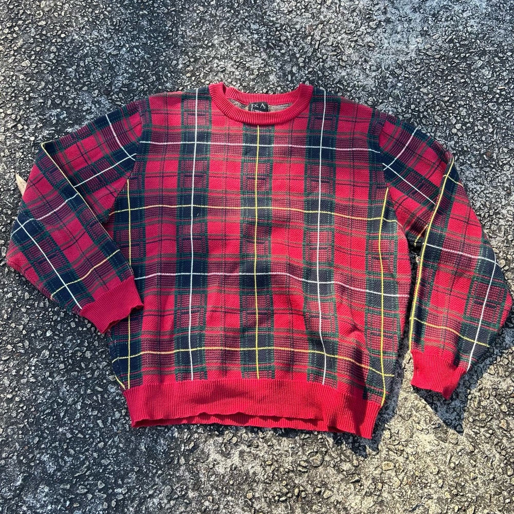 Red Plaid Sweater